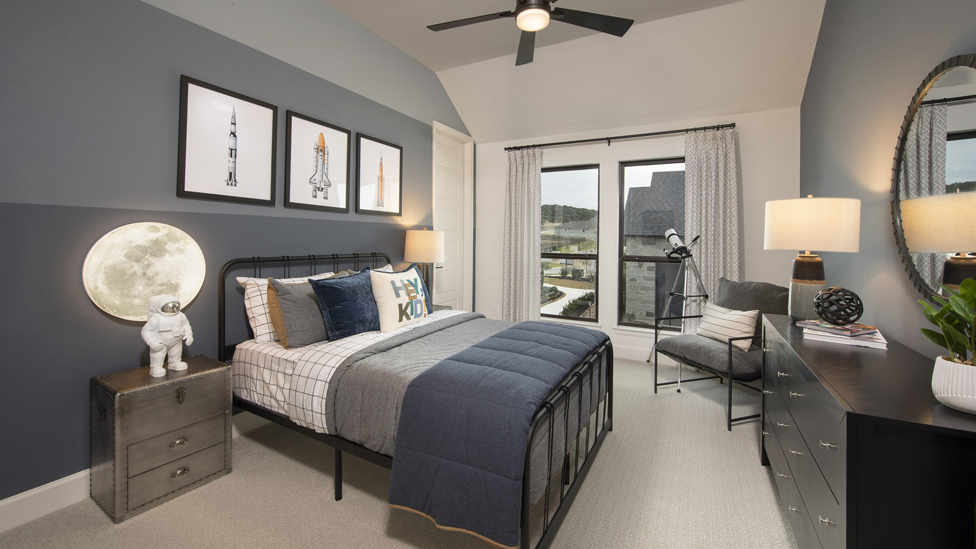 perry model home bedroom