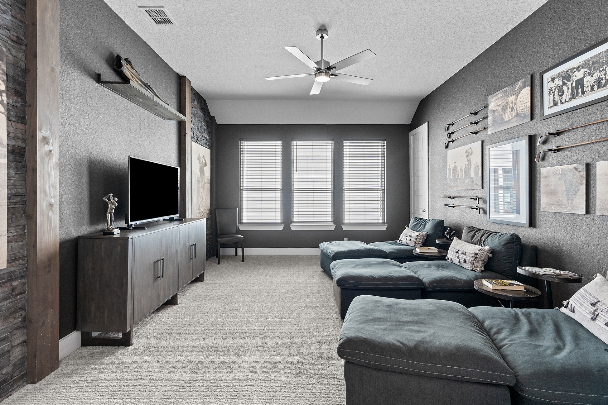 chesmar model home entertainment room