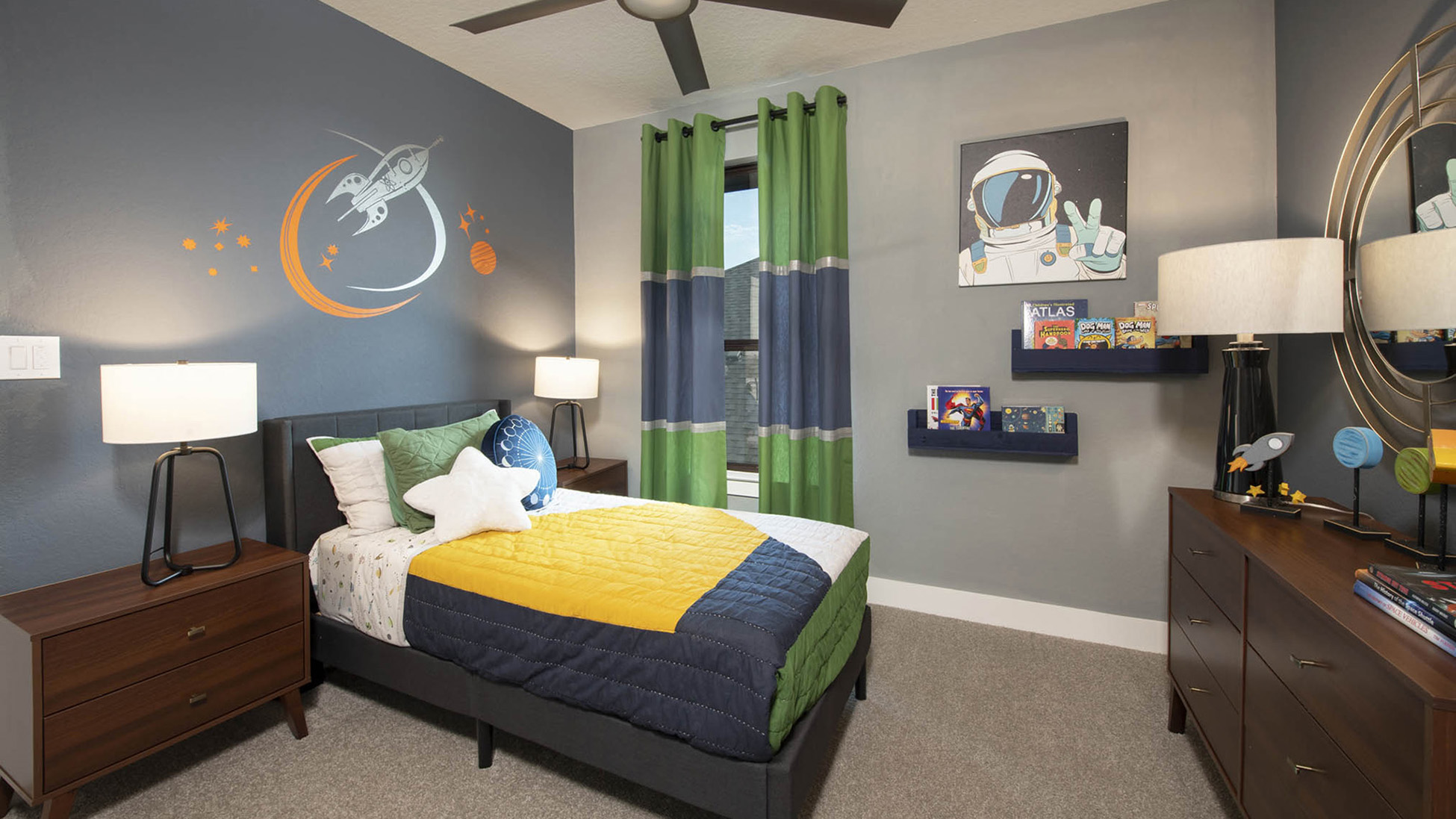 perry model home bedroom