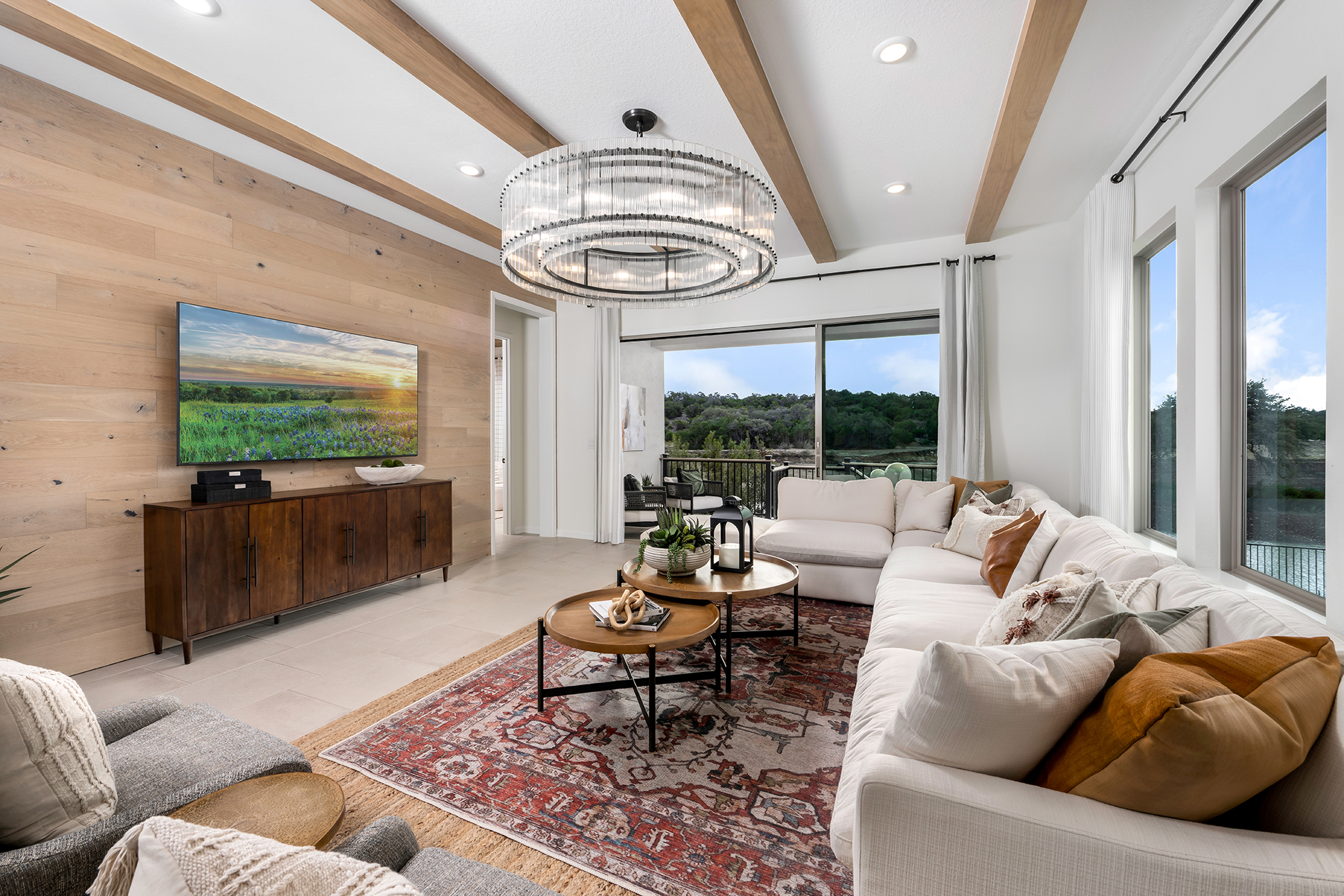 toll brothers model home living room