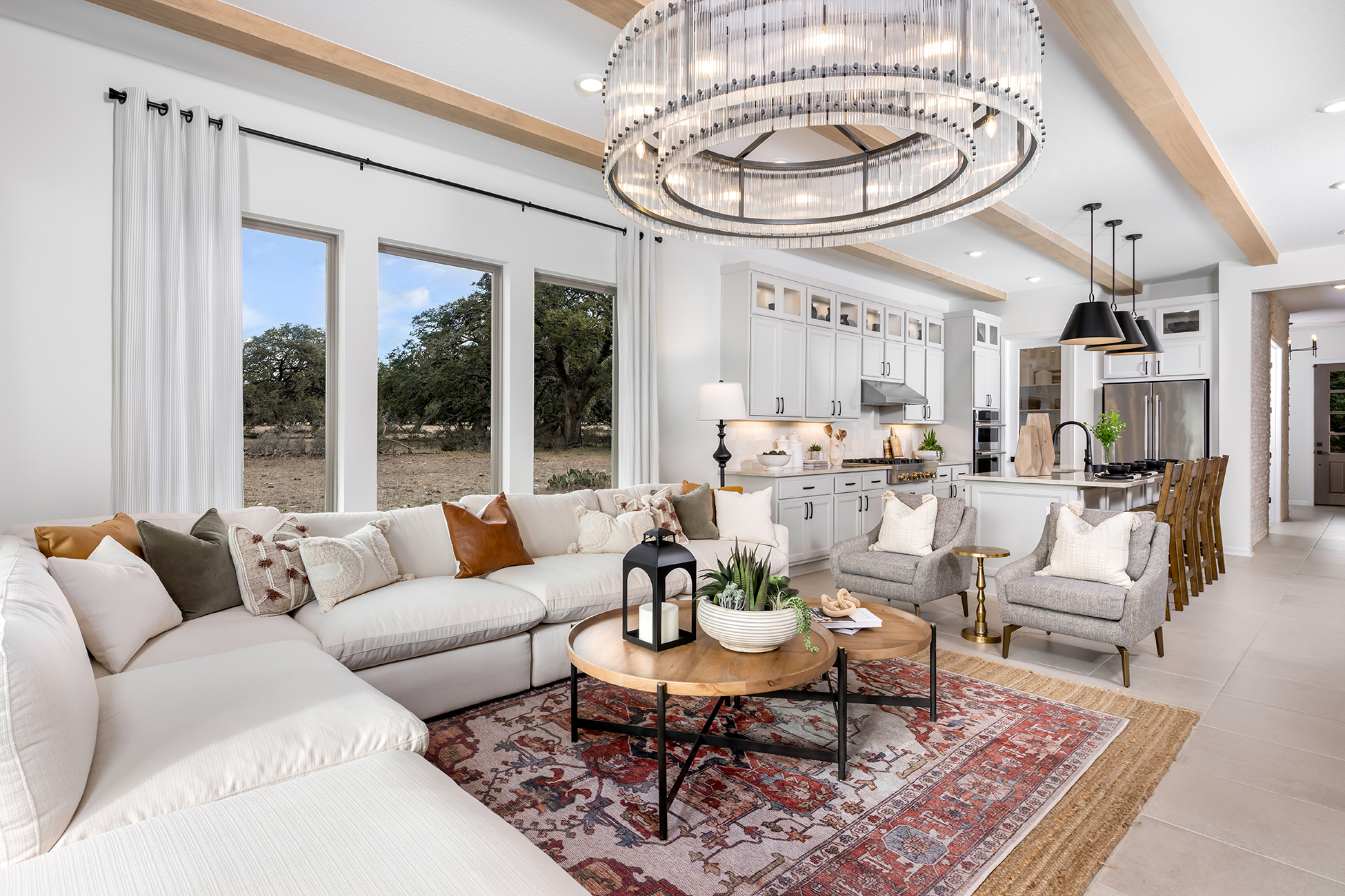 toll brothers model home living room