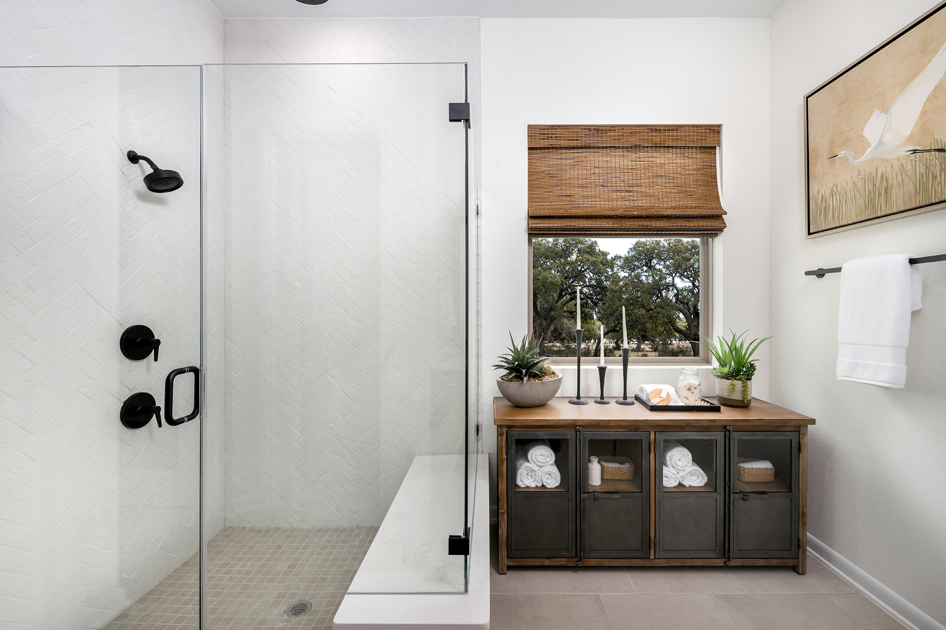 toll brothers model home primary bathroom