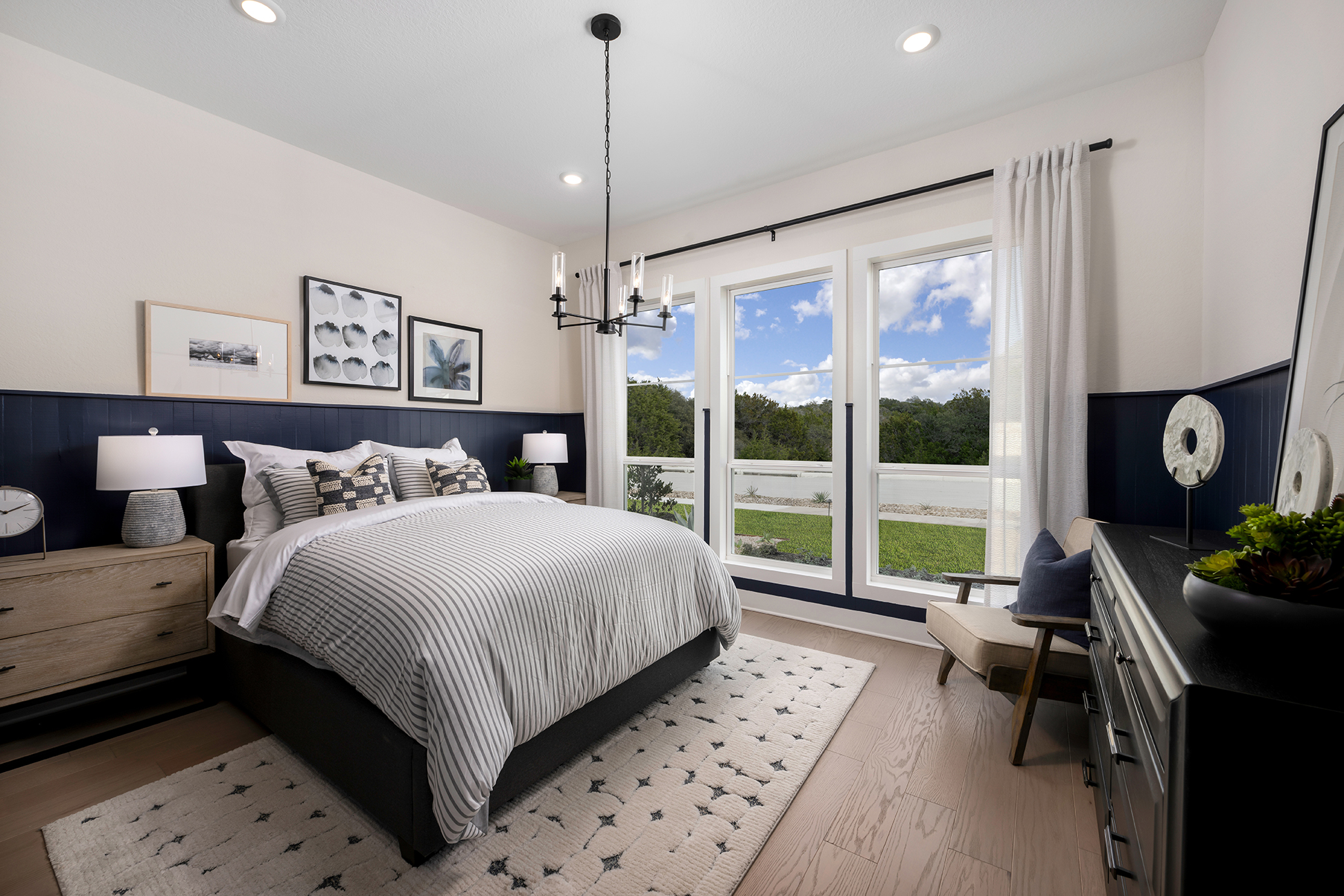 toll brothers model home primary bedroom