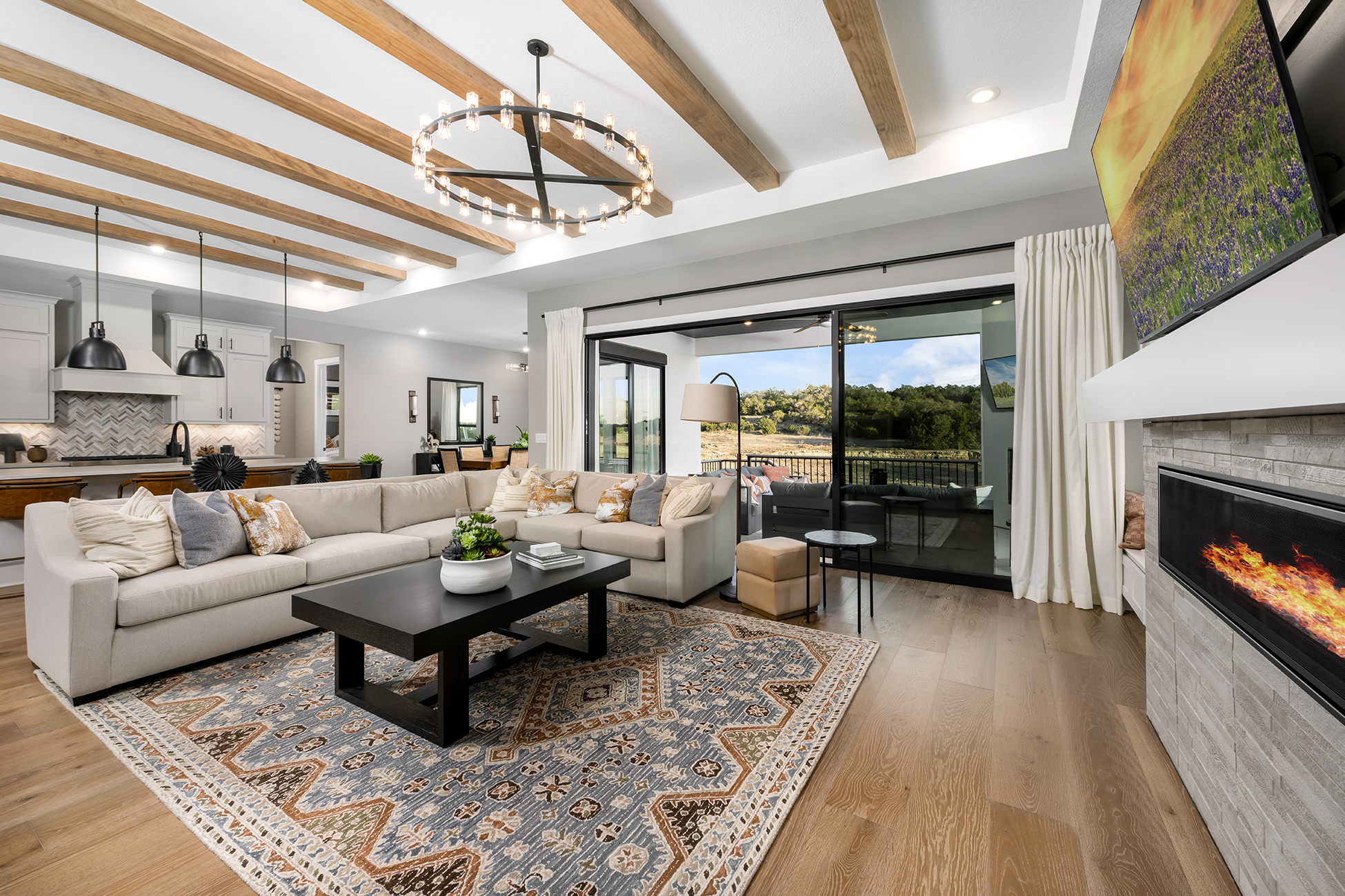 toll brothers model home living room