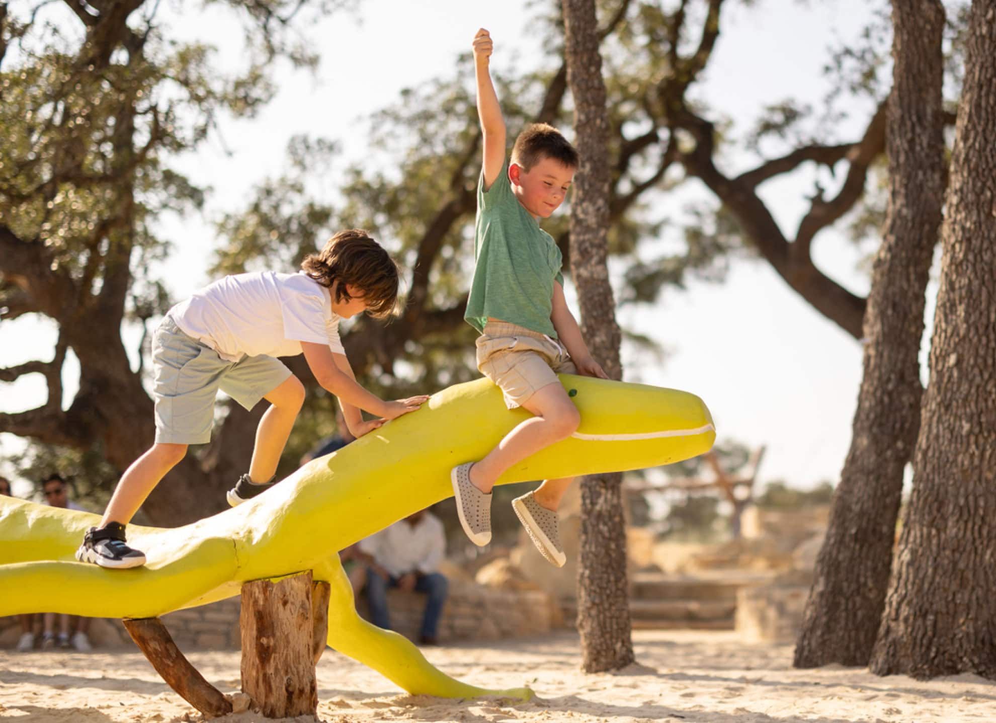 kids playing on playground